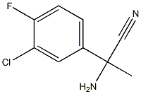 2-amino-2-(3-chloro-4-fluorophenyl)propanenitrile 结构式