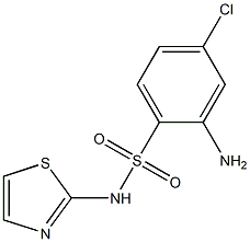 2-amino-4-chloro-N-(1,3-thiazol-2-yl)benzene-1-sulfonamide 结构式