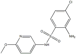 2-amino-4-chloro-N-(6-methoxypyridin-3-yl)benzene-1-sulfonamide 结构式