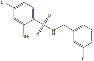 2-amino-4-chloro-N-[(3-fluorophenyl)methyl]benzene-1-sulfonamide 结构式