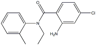 2-amino-4-chloro-N-ethyl-N-(2-methylphenyl)benzamide 结构式