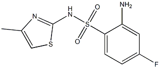 2-amino-4-fluoro-N-(4-methyl-1,3-thiazol-2-yl)benzene-1-sulfonamide 结构式