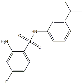 2-amino-4-fluoro-N-[3-(propan-2-yl)phenyl]benzene-1-sulfonamide 结构式