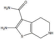 2-amino-4H,5H,6H,7H-thieno[2,3-c]pyridine-3-carboxamide 结构式