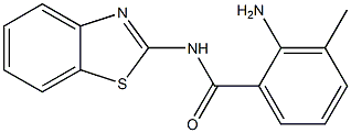 2-amino-N-(1,3-benzothiazol-2-yl)-3-methylbenzamide 结构式