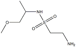 2-amino-N-(1-methoxypropan-2-yl)ethane-1-sulfonamide 结构式