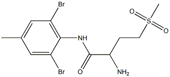 2-amino-N-(2,6-dibromo-4-methylphenyl)-4-methanesulfonylbutanamide 结构式