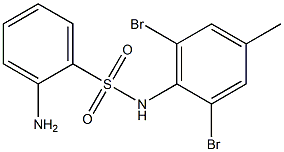 2-amino-N-(2,6-dibromo-4-methylphenyl)benzene-1-sulfonamide 结构式