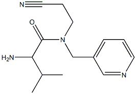 2-amino-N-(2-cyanoethyl)-3-methyl-N-(pyridin-3-ylmethyl)butanamide 结构式