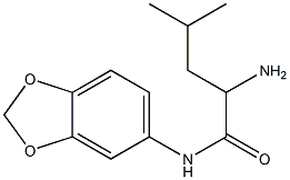 2-amino-N-(2H-1,3-benzodioxol-5-yl)-4-methylpentanamide 结构式