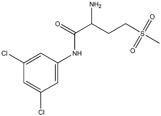 2-amino-N-(3,5-dichlorophenyl)-4-methanesulfonylbutanamide 结构式