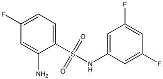 2-amino-N-(3,5-difluorophenyl)-4-fluorobenzene-1-sulfonamide 结构式