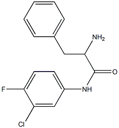 2-amino-N-(3-chloro-4-fluorophenyl)-3-phenylpropanamide 结构式