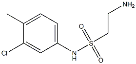 2-amino-N-(3-chloro-4-methylphenyl)ethane-1-sulfonamide 结构式