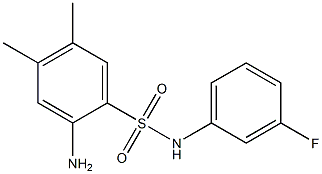 2-amino-N-(3-fluorophenyl)-4,5-dimethylbenzene-1-sulfonamide 结构式