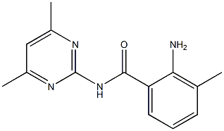 2-amino-N-(4,6-dimethylpyrimidin-2-yl)-3-methylbenzamide 结构式