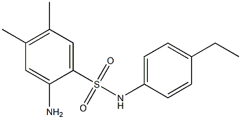 2-amino-N-(4-ethylphenyl)-4,5-dimethylbenzene-1-sulfonamide 结构式