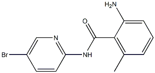 2-amino-N-(5-bromopyridin-2-yl)-6-methylbenzamide 结构式