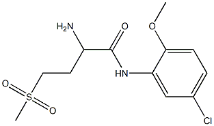 2-amino-N-(5-chloro-2-methoxyphenyl)-4-methanesulfonylbutanamide 结构式