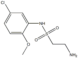 2-amino-N-(5-chloro-2-methoxyphenyl)ethane-1-sulfonamide 结构式