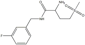 2-amino-N-[(3-fluorophenyl)methyl]-4-methanesulfonylbutanamide 结构式