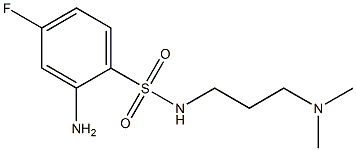 2-amino-N-[3-(dimethylamino)propyl]-4-fluorobenzene-1-sulfonamide 结构式