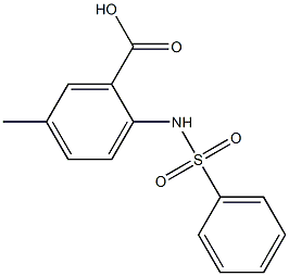 2-benzenesulfonamido-5-methylbenzoic acid 结构式