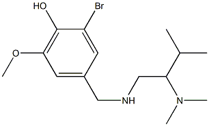 2-bromo-4-({[2-(dimethylamino)-3-methylbutyl]amino}methyl)-6-methoxyphenol 结构式