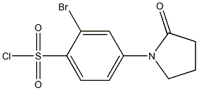 2-bromo-4-(2-oxopyrrolidin-1-yl)benzenesulfonyl chloride 结构式