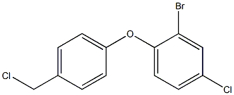 2-bromo-4-chloro-1-[4-(chloromethyl)phenoxy]benzene 结构式