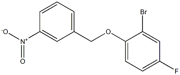 2-bromo-4-fluoro-1-[(3-nitrophenyl)methoxy]benzene 结构式