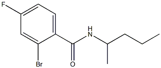 2-bromo-4-fluoro-N-(1-methylbutyl)benzamide 结构式