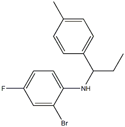 2-bromo-4-fluoro-N-[1-(4-methylphenyl)propyl]aniline 结构式