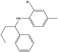 2-bromo-4-methyl-N-(1-phenylbutyl)aniline 结构式