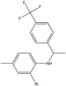 2-bromo-4-methyl-N-{1-[4-(trifluoromethyl)phenyl]ethyl}aniline 结构式