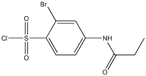 2-bromo-4-propanamidobenzene-1-sulfonyl chloride 结构式