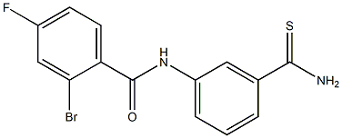 2-bromo-N-(3-carbamothioylphenyl)-4-fluorobenzamide 结构式