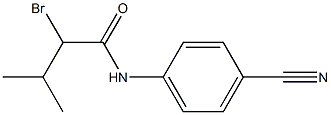 2-bromo-N-(4-cyanophenyl)-3-methylbutanamide 结构式