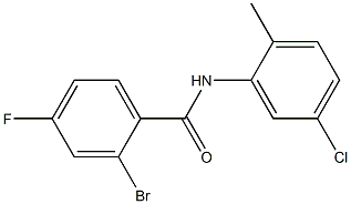 2-bromo-N-(5-chloro-2-methylphenyl)-4-fluorobenzamide 结构式