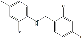 2-bromo-N-[(2-chloro-4-fluorophenyl)methyl]-4-methylaniline 结构式