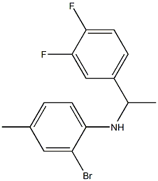 2-bromo-N-[1-(3,4-difluorophenyl)ethyl]-4-methylaniline 结构式