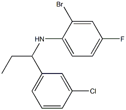 2-bromo-N-[1-(3-chlorophenyl)propyl]-4-fluoroaniline 结构式