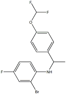 2-bromo-N-{1-[4-(difluoromethoxy)phenyl]ethyl}-4-fluoroaniline 结构式