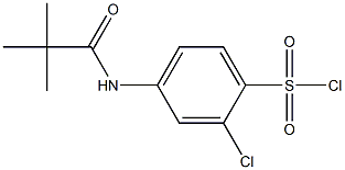 2-chloro-4-(2,2-dimethylpropanamido)benzene-1-sulfonyl chloride 结构式