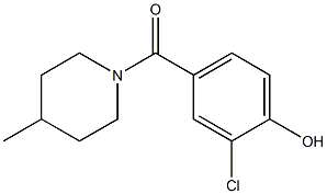 2-chloro-4-[(4-methylpiperidin-1-yl)carbonyl]phenol 结构式