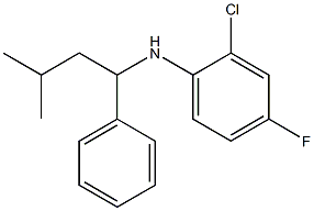 2-chloro-4-fluoro-N-(3-methyl-1-phenylbutyl)aniline 结构式