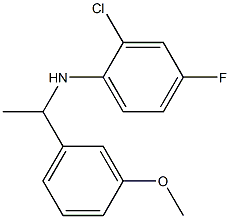 2-chloro-4-fluoro-N-[1-(3-methoxyphenyl)ethyl]aniline 结构式