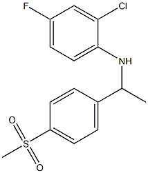 2-chloro-4-fluoro-N-[1-(4-methanesulfonylphenyl)ethyl]aniline 结构式