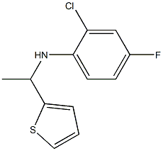 2-chloro-4-fluoro-N-[1-(thiophen-2-yl)ethyl]aniline 结构式