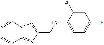 2-chloro-4-fluoro-N-{imidazo[1,2-a]pyridin-2-ylmethyl}aniline 结构式